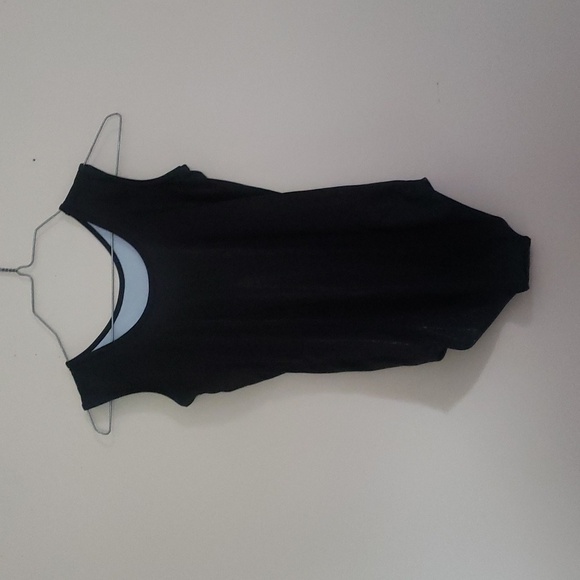 Black, blue and white Child size 12 Gymnastics Leotard - Picture 3 of 4